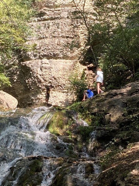 Kids Playing at the top of Waterfall2.JPG